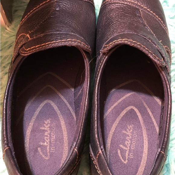 Clarks in motion dark blue slide on shoes - Picture 3 of 5